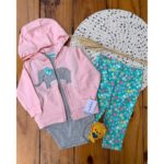 ⁦طقم 3 قطع للأطفال لون زهري و أزرق مورد⁩ - الصورة ⁦2⁩