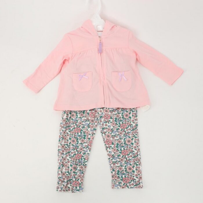 ⁦طقم للأطفال 3 قطع لون زهري فاتح⁩ - الصورة ⁦2⁩