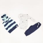 ⁦طقم للأطفال 3 قطع لون أزرق فاتح و كحلي⁩ - الصورة ⁦5⁩