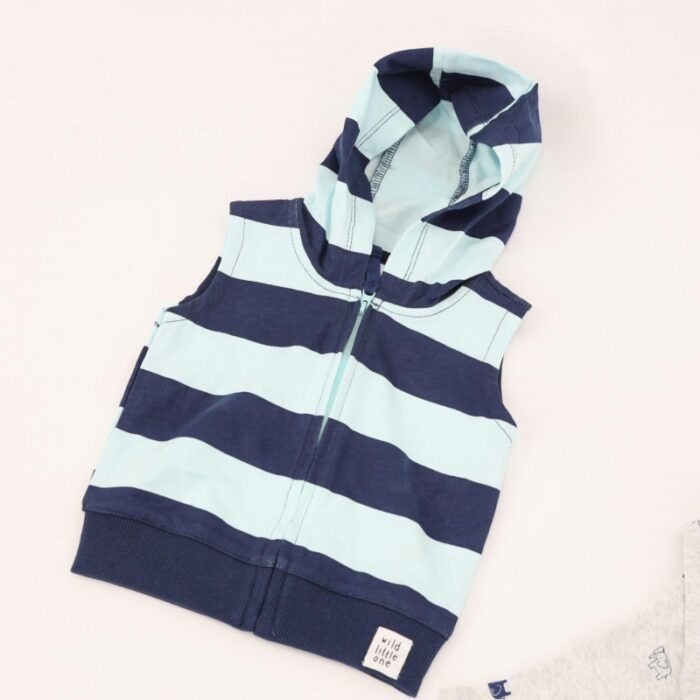 ⁦طقم للأطفال 3 قطع لون أزرق فاتح و كحلي⁩ - الصورة ⁦6⁩