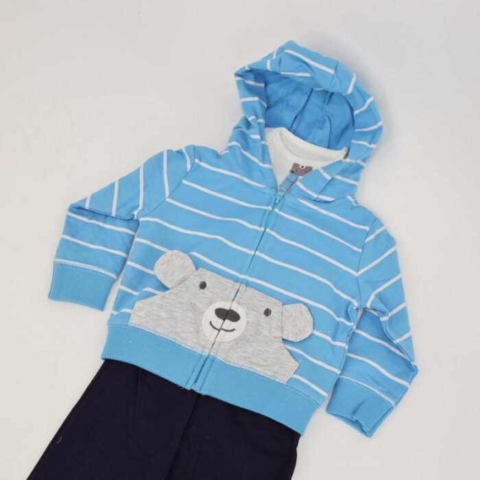 103379353_67de1bc9919be طقم للأطفال 3 قطع لون أزرق فاتح و كحلي - الصورة 1