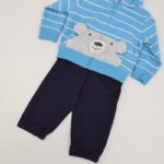 ⁦طقم للأطفال 3 قطع لون أزرق فاتح و كحلي⁩ - الصورة ⁦2⁩