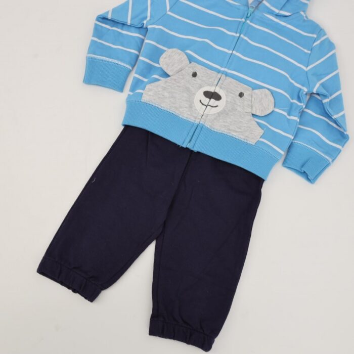 ⁦طقم للأطفال 3 قطع لون أزرق فاتح و كحلي⁩ - الصورة ⁦2⁩