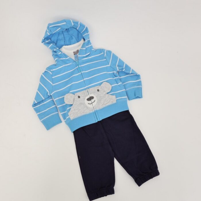 ⁦طقم للأطفال 3 قطع لون أزرق فاتح و كحلي⁩ - الصورة ⁦6⁩