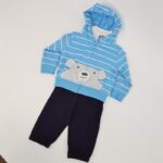 ⁦طقم للأطفال 3 قطع لون أزرق فاتح و كحلي⁩ - الصورة ⁦7⁩