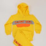 ⁦بجامة للأطفال قطعتين لون أصفر بتصميم Candy Girl⁩ - الصورة ⁦3⁩