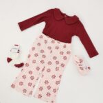 ⁦طقم 4 قطع للأطفال لون خمري وزهري⁩ - الصورة ⁦2⁩