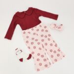 ⁦طقم 4 قطع للأطفال لون خمري وزهري⁩ - الصورة ⁦3⁩