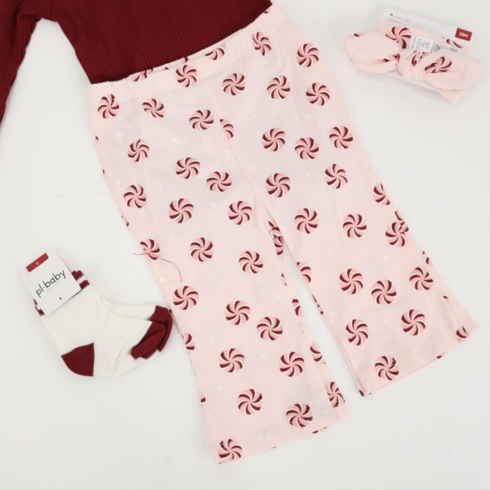 ⁦طقم 4 قطع للأطفال لون خمري وزهري⁩ - الصورة ⁦5⁩