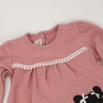 طقم للأطفال قطعتين لون زهري