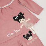 ⁦طقم للأطفال قطعتين لون زهري⁩ - الصورة ⁦7⁩