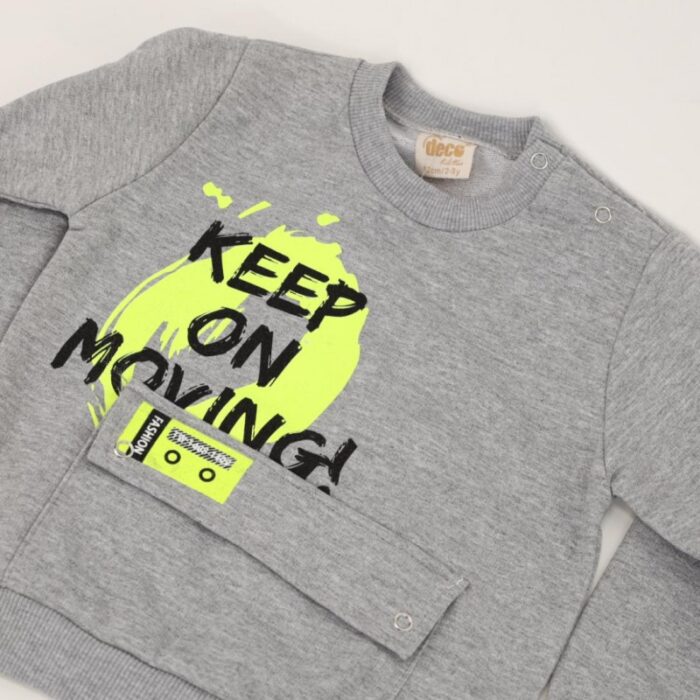 ⁦طقم للأطفال قطعتين لون سكني فاتح⁩ - الصورة ⁦5⁩