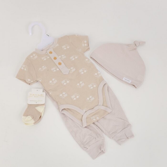 ⁦طقم 4 قطع للأطفال لون بيج⁩ - الصورة ⁦4⁩