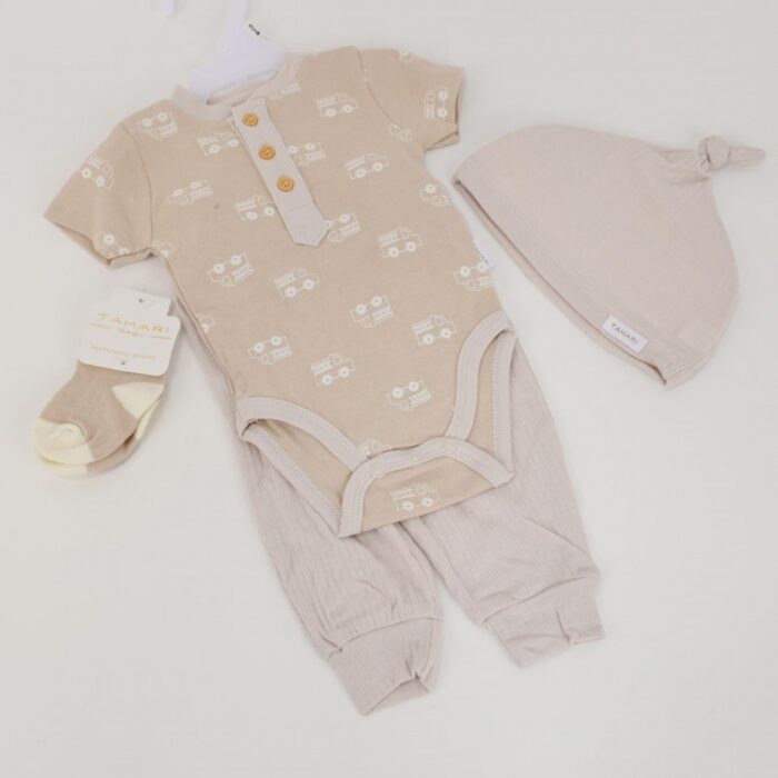 ⁦طقم 4 قطع للأطفال لون بيج⁩ - الصورة ⁦5⁩