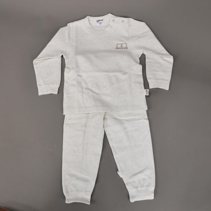 ⁦طقم للأطفال قطعتين لون أبيض⁩ - الصورة ⁦2⁩