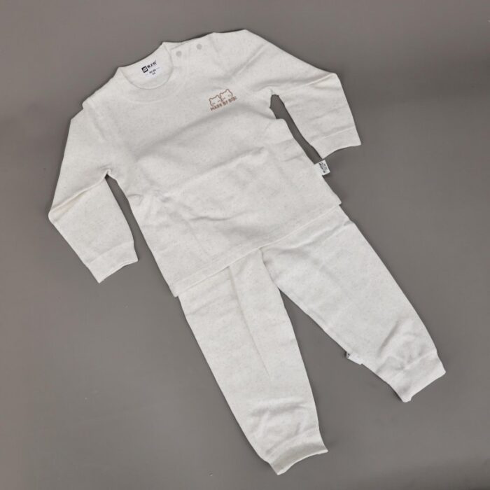 ⁦طقم للأطفال قطعتين لون أبيض⁩ - الصورة ⁦3⁩