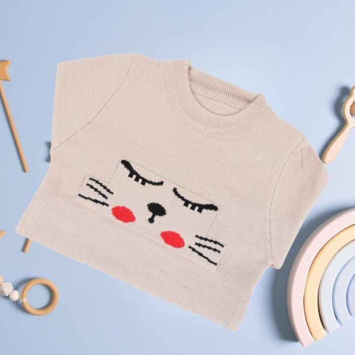 ⁦بلوزة ربيعية للأطفال لون بيج⁩ - الصورة ⁦3⁩