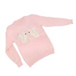 ⁦بلوزة ربيعية للأطفال لون زهري فاتح بتصميم أرنب⁩ - الصورة ⁦2⁩