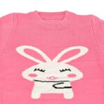 ⁦بلوزة ربيعية للأطفال لون زهري بتصميم أرنب⁩ - الصورة ⁦5⁩