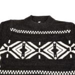 ⁦بلوزة صوف للأطفال لون أًسود و أبيض⁩ - الصورة ⁦3⁩