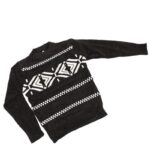 ⁦بلوزة صوف للأطفال لون أًسود و أبيض⁩ - الصورة ⁦4⁩