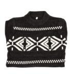 ⁦بلوزة صوف للأطفال لون أًسود و أبيض⁩ - الصورة ⁦6⁩