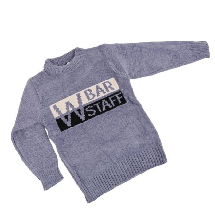 ⁦بلوزة صوف للأطفال لون رمادي مزرق⁩ - الصورة ⁦5⁩