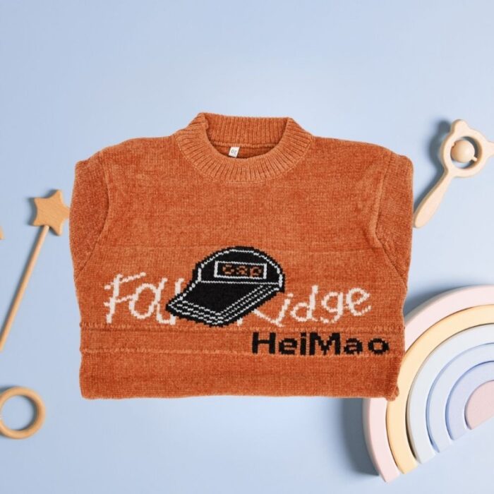 ⁦بلوزة صوف للأطفال لون عسلي⁩ - الصورة ⁦8⁩