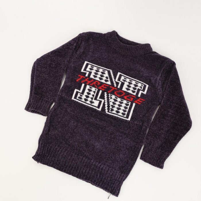 ⁦بلوزة صوف للأطفال لون بنفسجي⁩ - الصورة ⁦3⁩