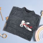 بلوزة صوف للأطفال لون أزرق