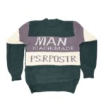 ⁦بلوزة صوف للأطفال لون بنفسجي و أبيض⁩ - الصورة ⁦2⁩