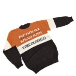 ⁦بلوزة صوف للأطفال لون بني و أبيض وأسود⁩ - الصورة ⁦3⁩