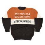 ⁦بلوزة صوف للأطفال لون بني و أبيض وأسود⁩ - الصورة ⁦6⁩