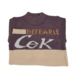 ⁦بلوزة صوف للأطفال لون بنفسجي وبيج⁩ - الصورة ⁦5⁩