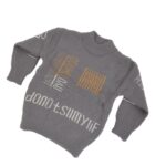 ⁦بلوزة صوف للأطفال لون سكني⁩ - الصورة ⁦3⁩