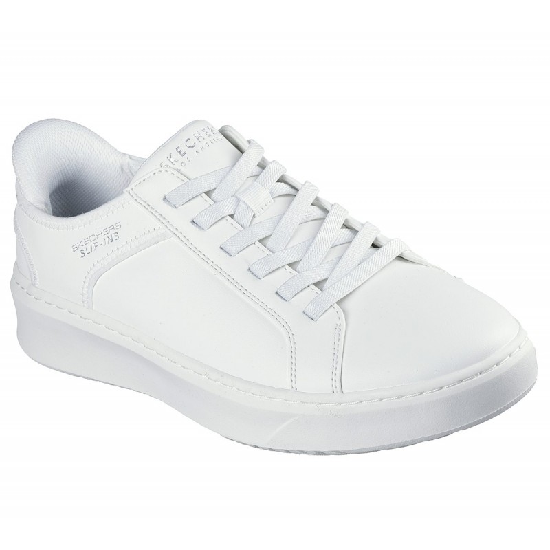 ⁦Skechers Men's Slip-ins: Court Break - Double Vented Shoes - حذاء سكيتشرز سليب انس: كورت بريك دبل للرجال لون أبيض⁩ - الصورة ⁦1⁩