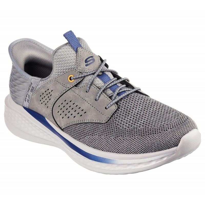 103379450_67de1cabbc764 Skechers Men's Relaxed Fit: Slip-Ins: Slade - Caster Shoes - حذاء سكيتشرز ريلاكس فيت: سليب انس سلاد للرجال لون رمادي - الصورة 1