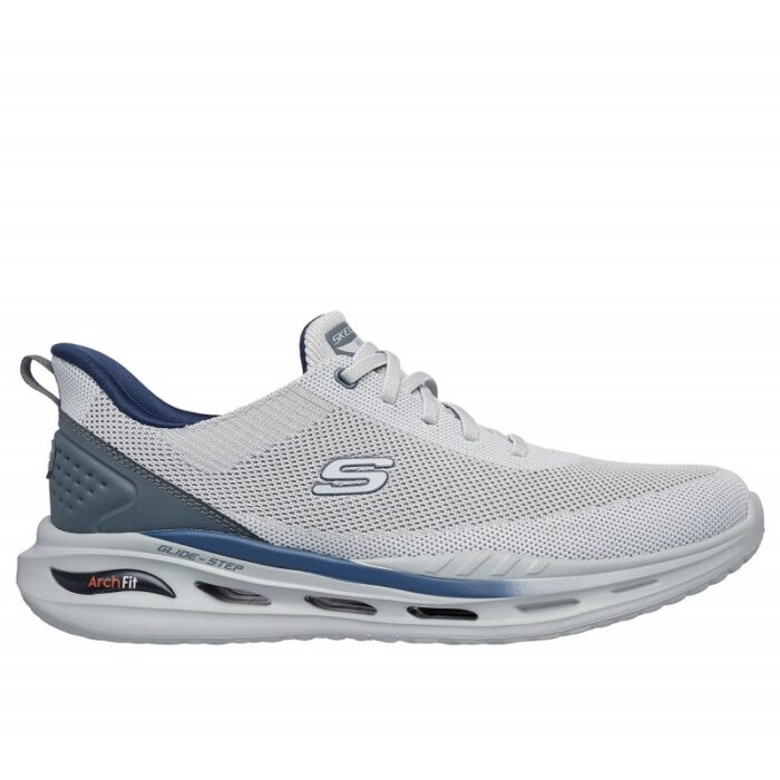 ⁦Skechers Men's Slip-ins Relaxed Fit: Arch Fit Orvan - Kincade Shoes - حذاء سكيتشرز ريلاكس فيت: ارتش فيت اورفان للرجال لون رمادي فاتح⁩ - الصورة ⁦5⁩
