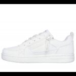 ⁦Skechers Smooth Street - Steady-Zip Shoes- حذاء سكيتشرز سموث ستريت ستيدي لون أبيض⁩ - الصورة ⁦5⁩