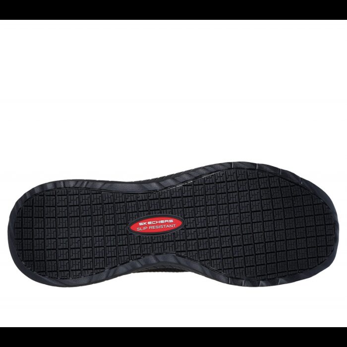 ⁦Skechers Mens' Work Relaxed Fit: Squad Chaos Slip Resistant - Fellker Shoes - حذاء سكيتشرز ورك ريلاكس فيت: سكواد للرجال لون أسود⁩ - الصورة ⁦4⁩