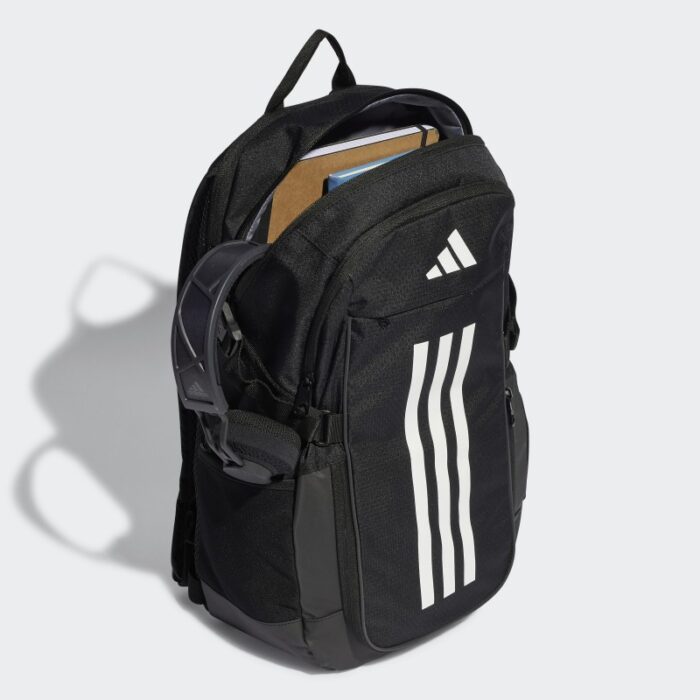 ⁦adidas Essentials 3-Stripes Performance Backpack - Black⁩ - الصورة ⁦4⁩