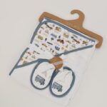 كوفلية أطفال لون ابيض وأزرق