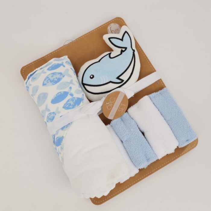 103379573_67de1debed0c5 طقم استحمام أطفال 6 قطع لون أزرق وابيض - الصورة 1