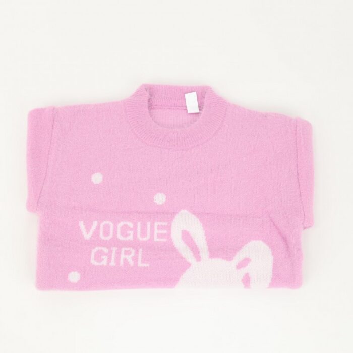 ⁦بلوزة صوف بأكمام طويلة بناتي لون بنفسجي⁩ - الصورة ⁦3⁩