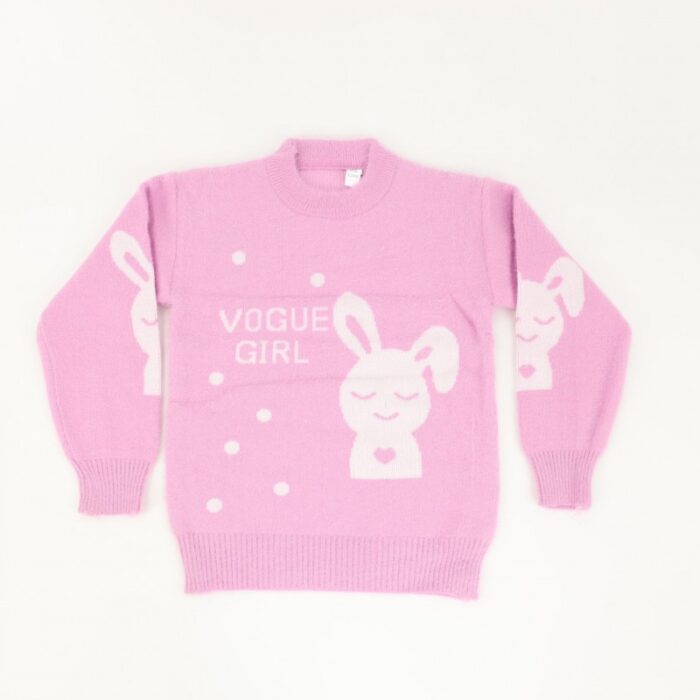 ⁦بلوزة صوف بأكمام طويلة بناتي لون بنفسجي⁩ - الصورة ⁦4⁩