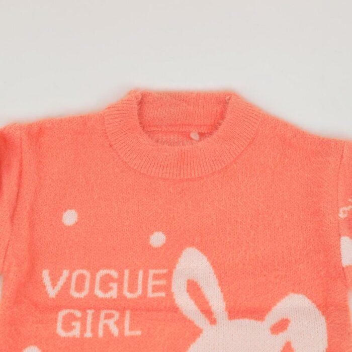 ⁦بلوزة صوف بأكمام طويلة لون برتقالي⁩ - الصورة ⁦4⁩