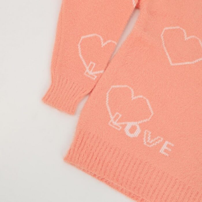 103379604_67de1e25ecdd5 بلوزة صوف بأكمام طويلة لون برتقالي - الصورة 1