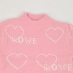 ⁦بلوزة صوف بأكمام طويلة بناتي لون زهري⁩ - الصورة ⁦5⁩