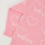 ⁦بلوزة صوف بأكمام طويلة بناتي لون زهري⁩ - الصورة ⁦6⁩