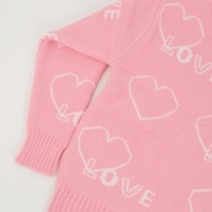 ⁦بلوزة صوف بأكمام طويلة بناتي لون زهري⁩ - الصورة ⁦6⁩